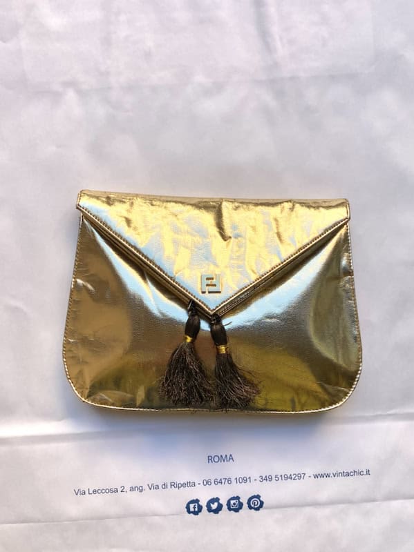 POCHETTE FENDI ORO 1980 - immagine 3